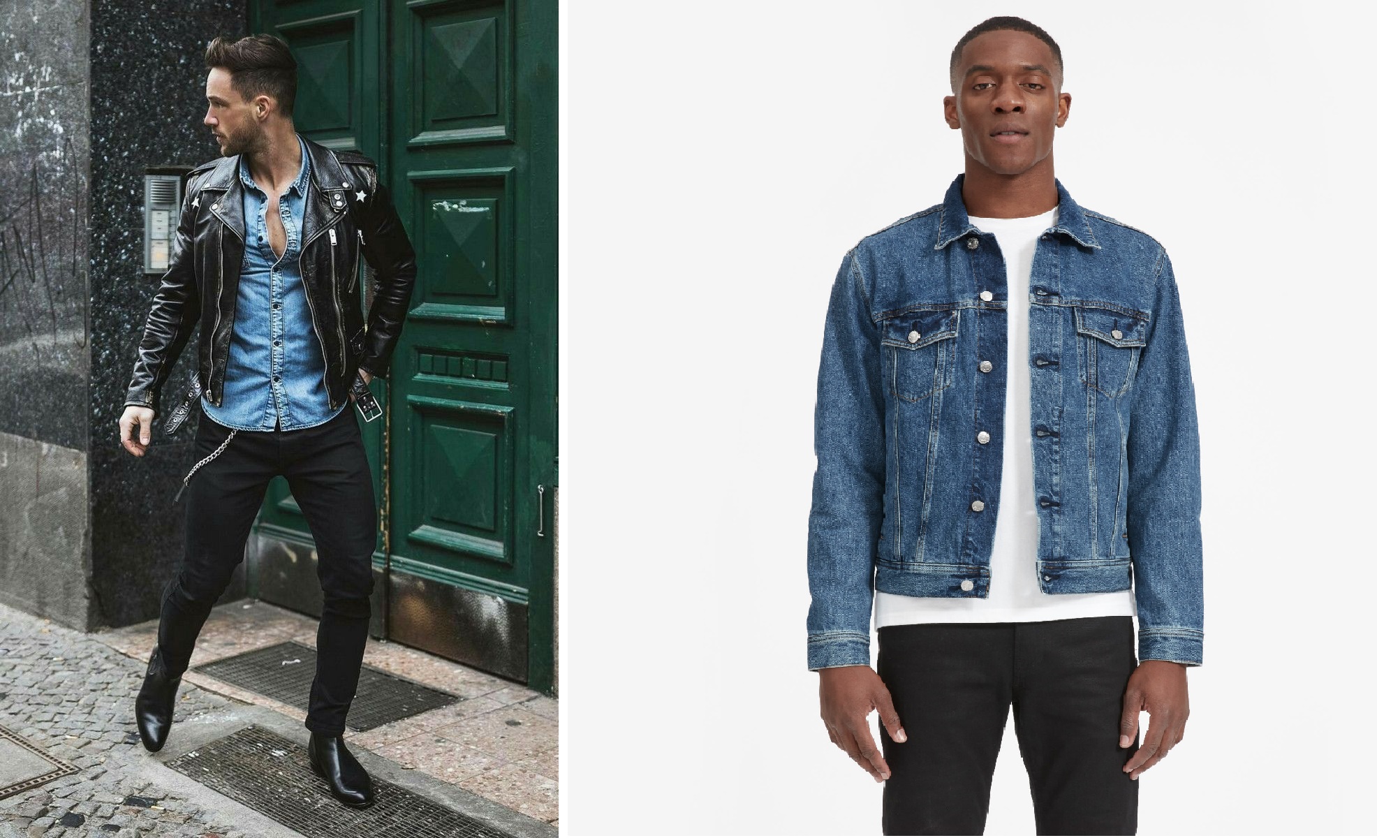 biker jacket for Demystifying the style trends for skinny men