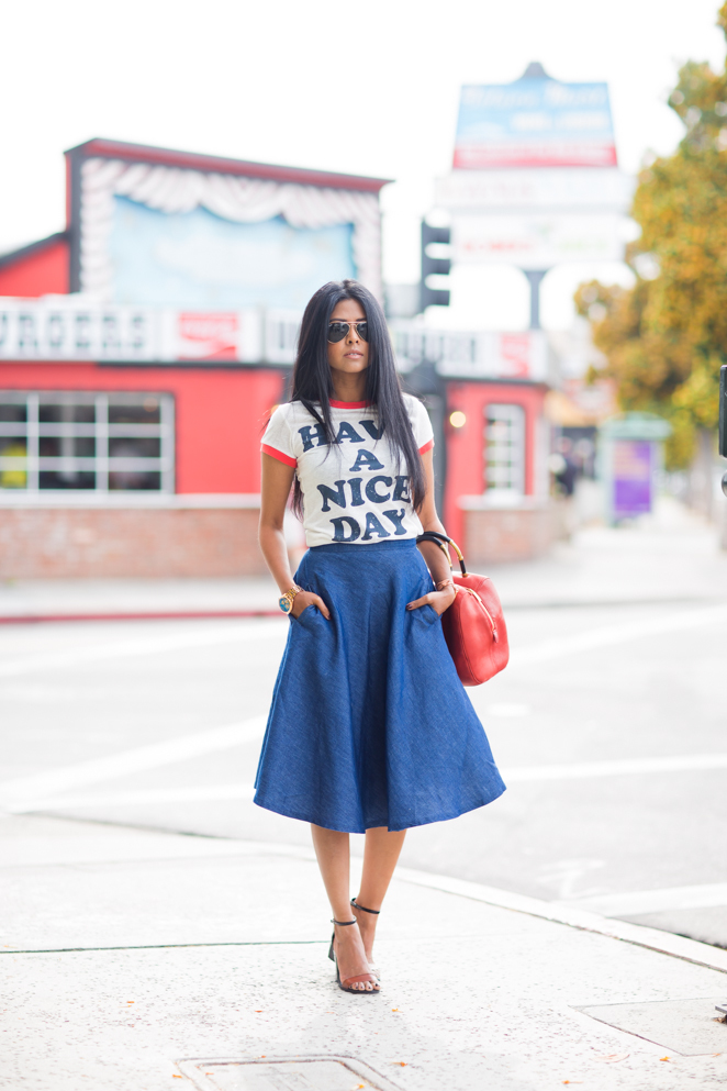 denim midi skirt for Denim for your Summer Wardrobe