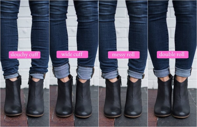 how to cuff skinny jeans with ankle boots