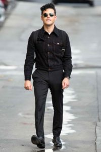 rami malek denim jacket